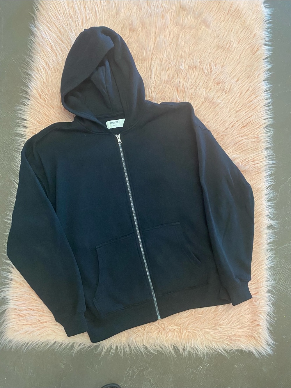 Hollister Black Zip-Up Hoodie